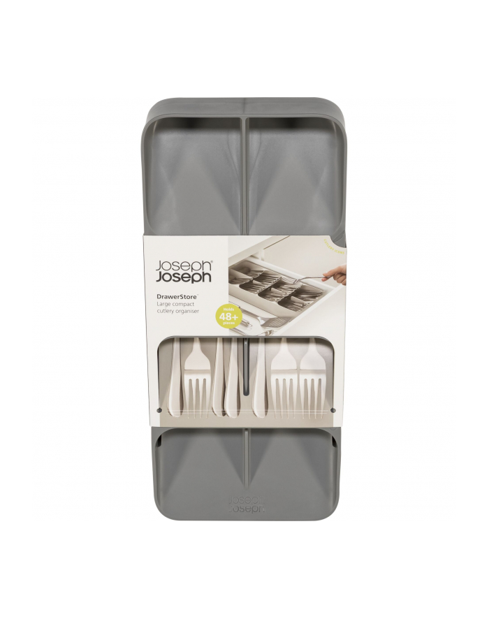 JOSEPH JOSEPH DrawerStore 39,5 x 22 cm szary - organizer / wkład do szuflady na sztućce plastikowy główny