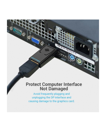 Vention HBKB0 DisplayPort - HDMI (czarny) nr 2