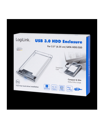 LogiLink UA0409 HDD/SSD, USB 3.0 - transparentna / beznarzędziowa