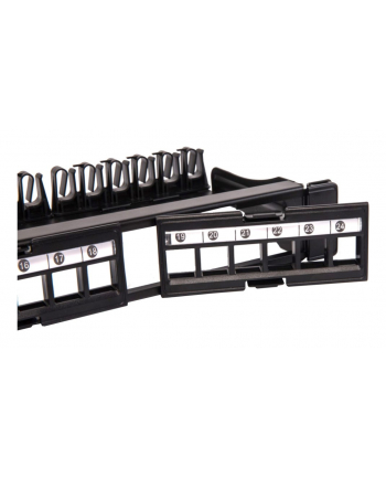 Techly 368567 Patch panel na 24 moduły Keystone, 1U, Rack 19''