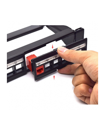 Techly 368567 Patch panel na 24 moduły Keystone, 1U, Rack 19''