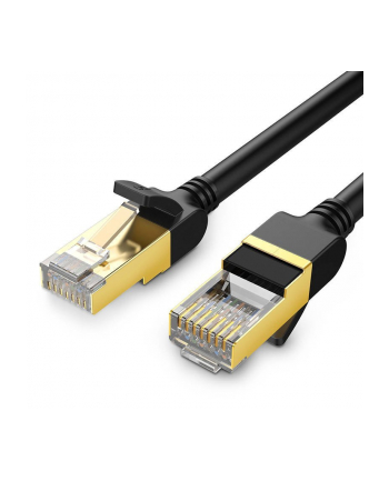 UGREEN  OKRĄGŁY KABEL SIECIOWY NW107 ETHERNET RJ45, CAT.7, STP, 0.5M (CZARNY) (6957303882298)