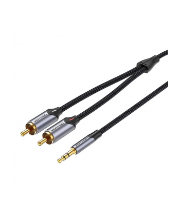 Vention BCNBG 2 x RCA (Cinch) do miniJack 3.5mm, 1.5m w oplocie (czarny) nr 1