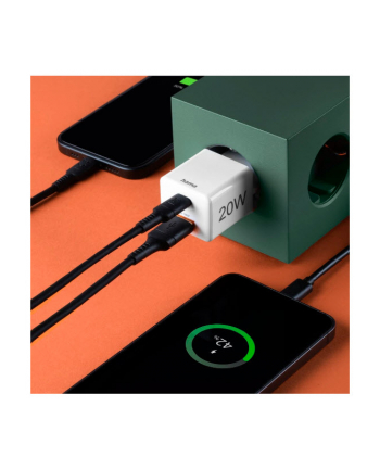 Hama ładowarka sieciowa mini 20W PD/QC 1x USB-C, 1x USB-A biała ładowarka sieciowa | USB-C/USB-A | Power Delivery/Quick Charge | 20W | biała