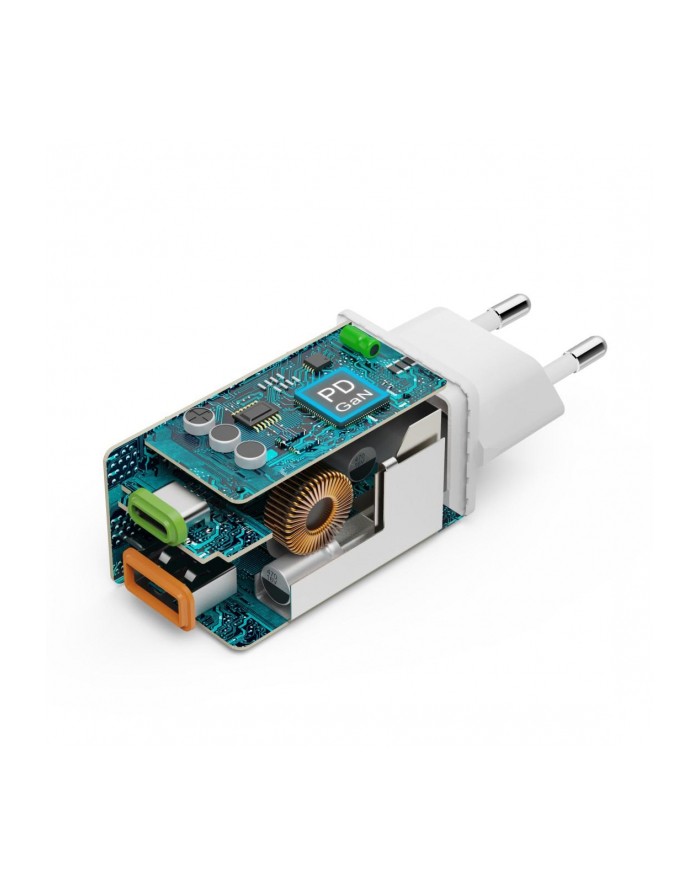 Hama ładowarka sieciowa mini GaN 45W PD/QC 1x USB-C, 1x USB-A biała ładowarka sieciowa | USB-C/USB-A | Power Delivery/Quick Charge | 45W | biała główny