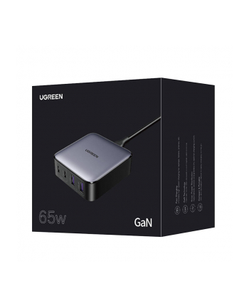 Ugreen CD327 Nexode, 2x USB-C, 2x USB-A, GaN, 65W szary ładowarka sieciowa