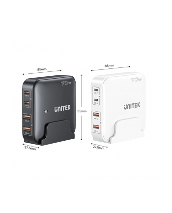 Unitek GaN 70W 2xUSB-A 2xUSB-C Unitek Ładowarka biurkowa GaN 70W 2xUSB-A 2xUSB-C