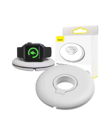 Baseus Planet organizer/uchwyt na ładowarkę do AppleWatch (biały)