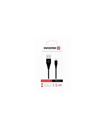 Swissten USB - USB-C 3.1 1.5m (7mm) czarny nr 1