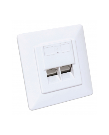 Intellinet 771900 Gniazdo Sieciowe Podtynkowe 2Xrj45 Cat6 10G, Stp, 80X80Mm, Białe