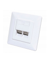 Intellinet 771900 Gniazdo Sieciowe Podtynkowe 2Xrj45 Cat6 10G, Stp, 80X80Mm, Białe - nr 11