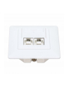 Intellinet 771900 Gniazdo Sieciowe Podtynkowe 2Xrj45 Cat6 10G, Stp, 80X80Mm, Białe - nr 15