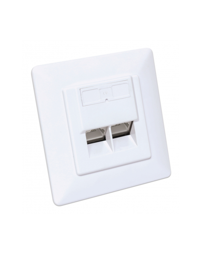 Intellinet 771900 Gniazdo Sieciowe Podtynkowe 2Xrj45 Cat6 10G, Stp, 80X80Mm, Białe główny