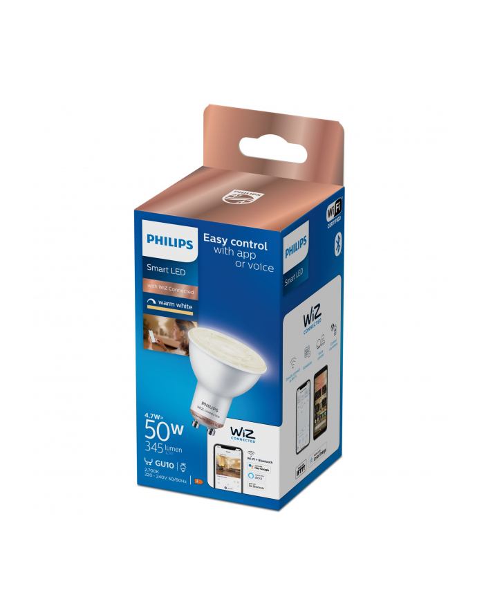 Philips Smart LED Żarówka GU10 PAR16 4,7 W (50 W), ciepła biel (929002448121) główny