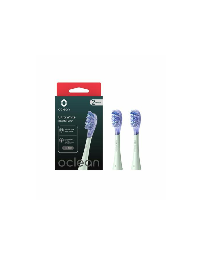 Oclean Ultra White Green Firm Końcówki Do Szczoteczki Sonicznej Biały 2szt. główny