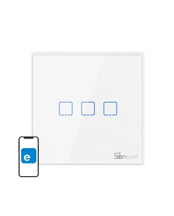 Sonoff Bezprzewodowy Włącznik Światła 433Mhz T2Eu3C-Rf (3-Kanałowy) 27615 nr 2