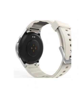 Hama Smartwatch 8900, GPS, AMOLED 1.3, srebrna koperta, beżowy pasek silikonowy (178612) nr 2