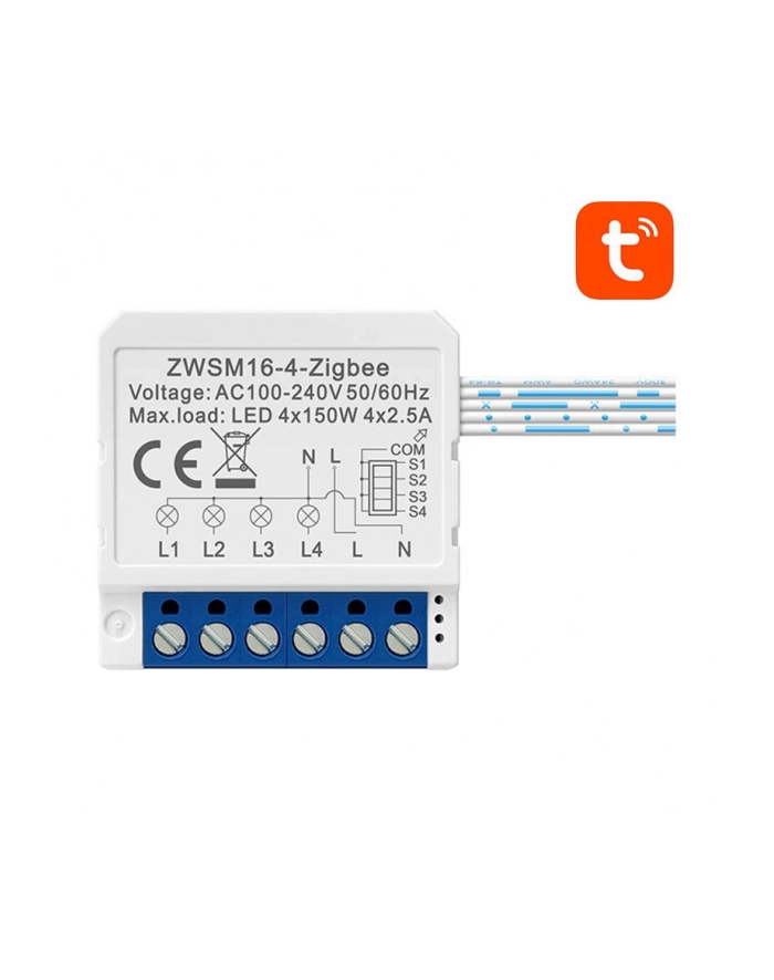 Avatto Inteligentny Przełącznik Dopuszkowy Zigbee ZWSM16-W4 Tuya główny