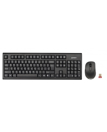 A4Tech 2.4G 7100N zestaw bezprzewodowy/ klawiatura qwerty + numeryczna / mysz V-Track / 800/120/2000 dpi/ 3 przyciski / USB 2.0