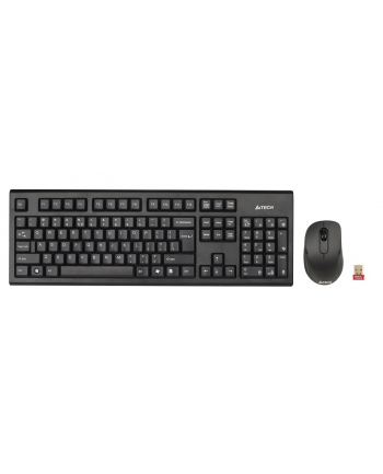A4Tech 2.4G 7100N zestaw bezprzewodowy/ klawiatura qwerty + numeryczna / mysz V-Track / 800/120/2000 dpi/ 3 przyciski / USB 2.0