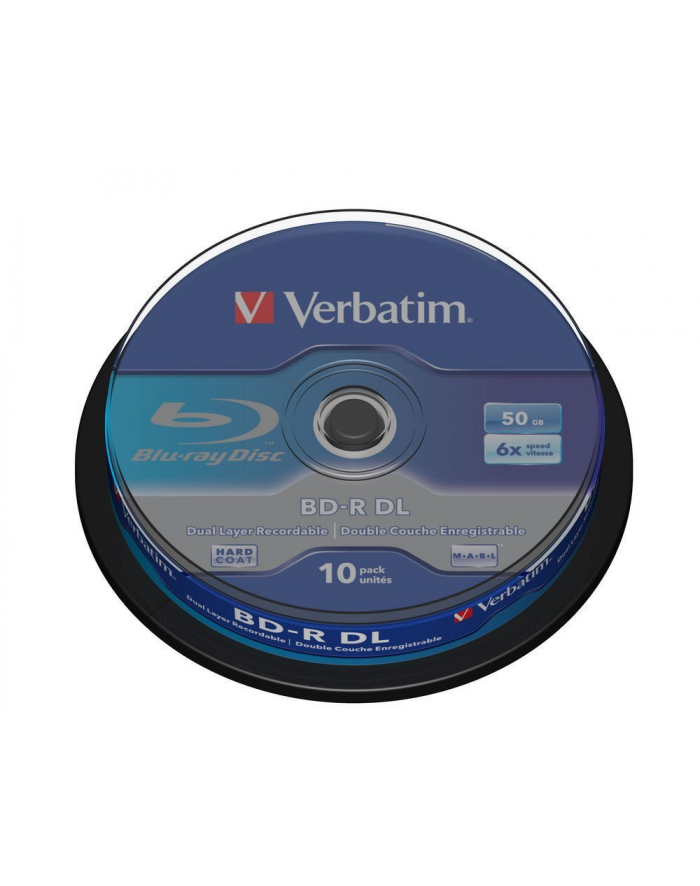 BD-R Verbatim 50GB 10szt BD-R, 50GB, 6x, opakowanie cake 10szt główny