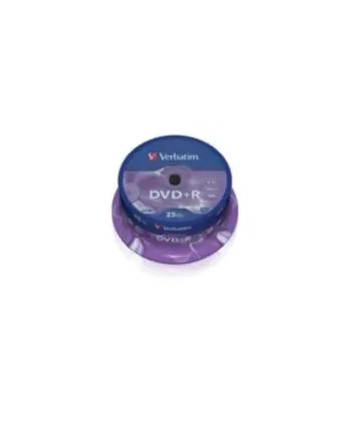 DVD+R Verbatim 25 szt DVD+R , 4.7GB , 16x , opakowanie cake 25szt nr 1