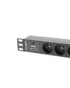 Lanberg listwa zasilająca PDU 3 gniazda 2.0m Listwa zabezpieczająca Lanberg Rack PDU 10'' 3 gniazda PL 2.0m 1U 10A czarna C14 - nr 4