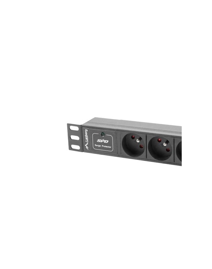 Lanberg listwa zasilająca PDU 3 gniazda 2.0m Listwa zabezpieczająca Lanberg Rack PDU 10'' 3 gniazda PL 2.0m 1U 10A czarna C14 główny