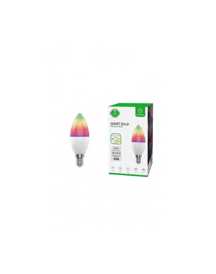 WOOX R9075 Inteligentna smart żarówka WiFi LED RGB CCT 5W E14 WOOX R9075 Inteligentna smart żarówka WiFi LED RGB CCT 5W E14 główny