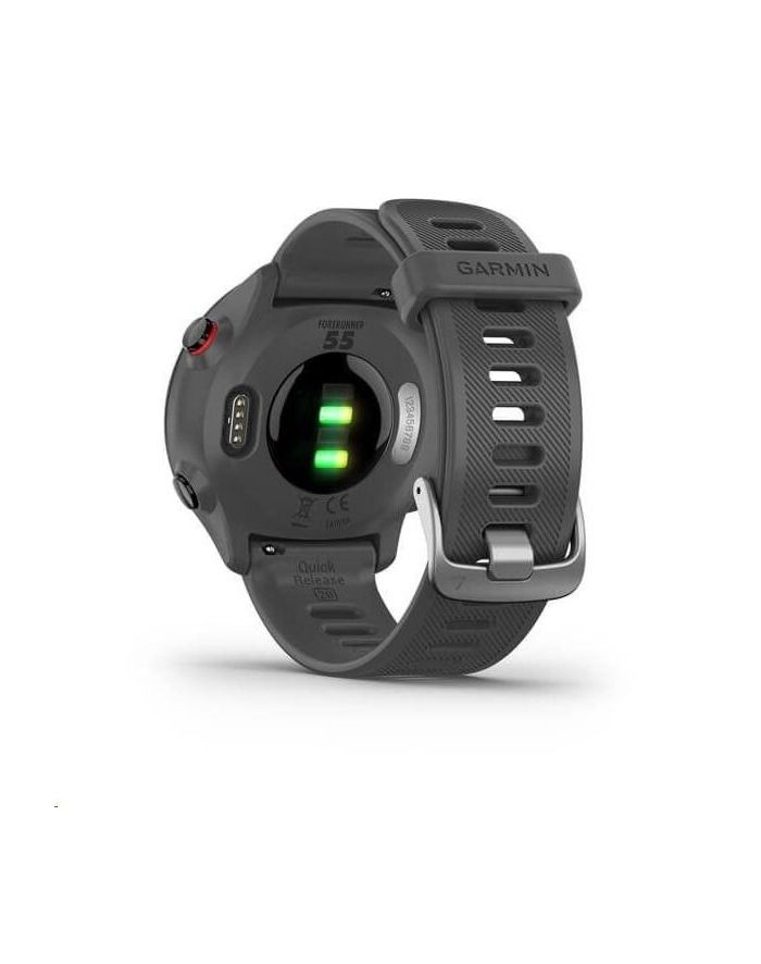 Garmin Forerunner 55 grafitowy Komunikacja: Bluetooth | Wyświetlacz: 1,04'' | Pulsometr | GPS | Wodoszczelność 5 ATM główny