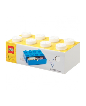 Lego Brick 8 Desk Drawer biały szufladka na biurko klocek nr 1