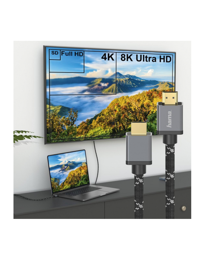 Hama HDMI 2.1 8K 1m, Premium, Ultra High Speed kabel | HDMI | 2.1 | 8K | 1m | Premium | Ultra High Speed główny