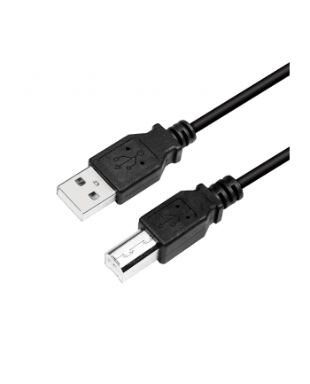 LogiLink USB-B 2.0m czarny kabel LogiLink USB 2.0 - USB-B 2m M/M czarny