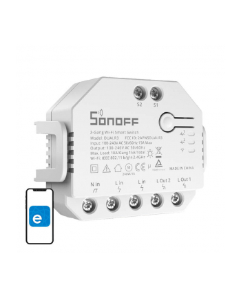 Sonoff Dual R3 Inteligentny przełącznik WiFi Sonoff Dual 2-kanałowy