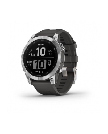 Garmin Fenix 7 srebrny z grafitowym paskiem