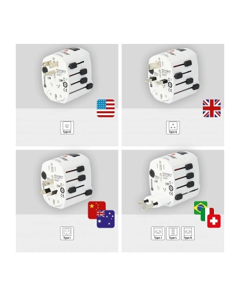 Skross Podróżny PRO 6 w 1 adapter uniwersalny Skross PRO typ Polska - świat wtyczki z uziemieniem i bez nr 2