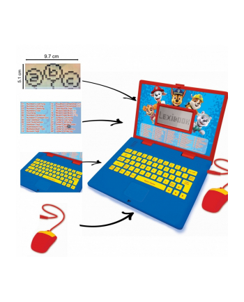 Lexibook Psi Patrol niebieski Laptop Edukacyjny Polski/Angielski