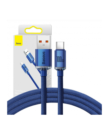 Baseus USB-A - USB-C Crystal Shine, 100W, 1.2m (niebieski) nr 2