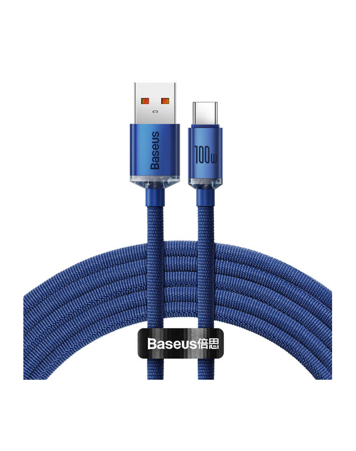 Baseus USB-A - USB-C Crystal Shine, 100W, 1.2m (niebieski) główny