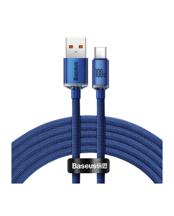Baseus USB-A - USB-C Crystal Shine, 100W, 2m (niebieski)