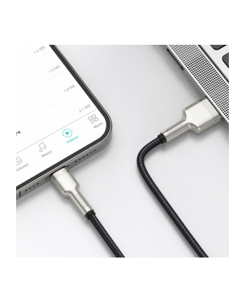 Kabel USB do Lightning Baseus Cafule, 2.4A, 1m (czarny)