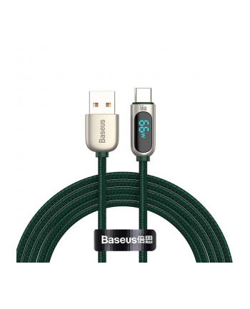 Baseus Display USB do USB-C, 66W, 2m (zielony)