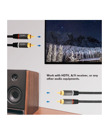 LogiLink RCA 1.0m kabel 2x RCA M na 2x RCA M LogiLink 1.0m