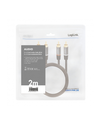 LogiLink RCA 2.0m kabel 2x RCA M na 2x RCA M LogiLink 2.0m