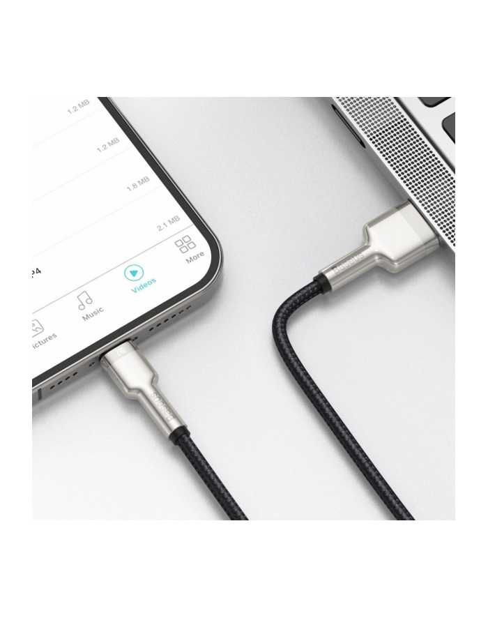 Kabel USB do Lightning Baseus Cafule, 2.4A, 1m (czarny) główny