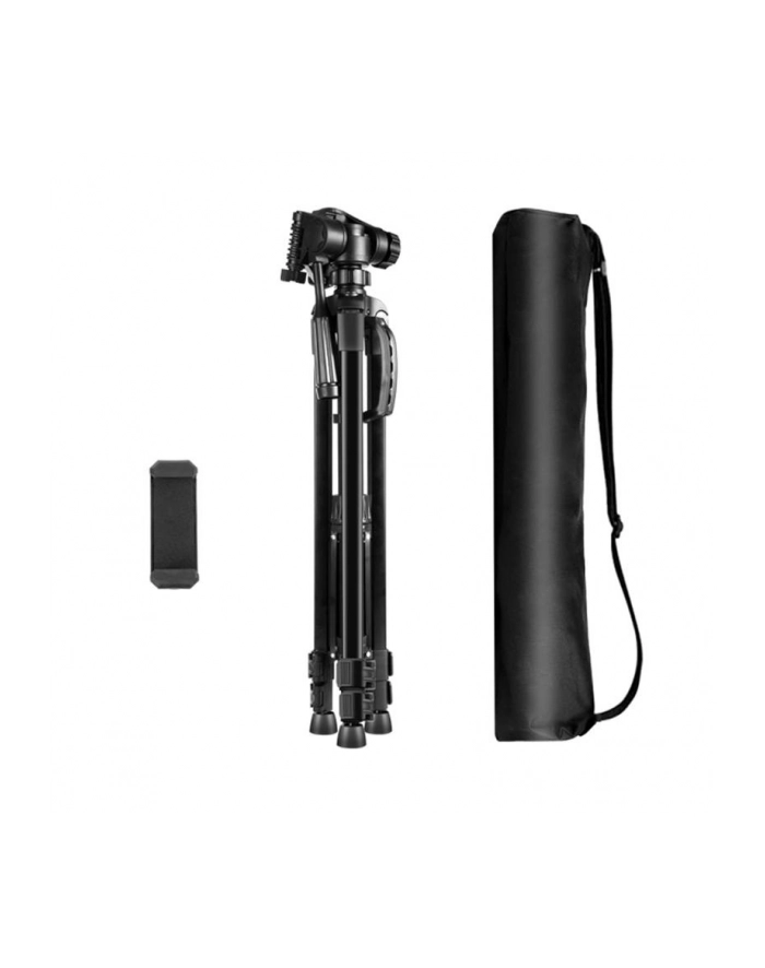 Puluz Statyw / Tripod z głowicą 3D 360° + uchwyt na telefon PU3096B główny