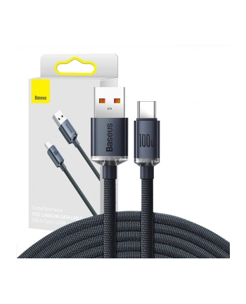 Baseus USB-A - USB-C Crystal Shine, 100W, 2m (czarny)