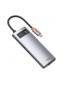 Baseus 6w1Metal Gleam Series, USB-C do 3x USB 3.0 + HDMI + USB-C PD + Ethernet RJ45 - nr 10