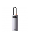 Baseus 6w1Metal Gleam Series, USB-C do 3x USB 3.0 + HDMI + USB-C PD + Ethernet RJ45 - nr 12