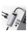 Baseus 6w1Metal Gleam Series, USB-C do 3x USB 3.0 + HDMI + USB-C PD + Ethernet RJ45 - nr 18